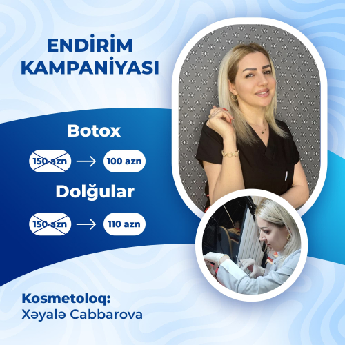 Endirim kampanyası, kosmetologiya post dizaynı, kosmetoloq Xeyale Cabbarova, Kosmetoloqlar üçün reklam dizaynları, NKOS00001