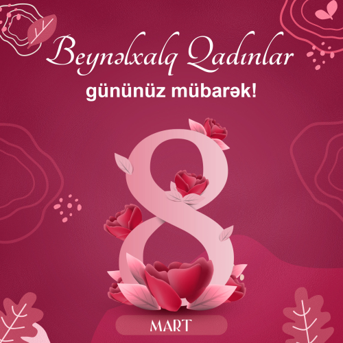 8 mart bayramı təbrik postu, bayram postları, 8 mart üçün qrafik dizaynı