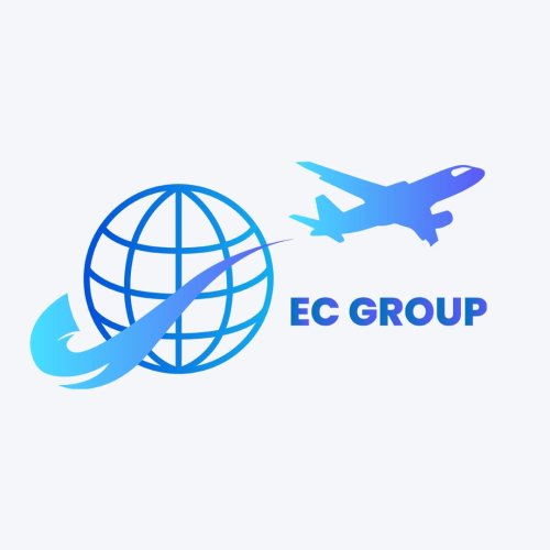 Ec Group travel logo sifarişi, turizm şirkəti üçün logoların hazırlanması, logo dizaynı, L0013