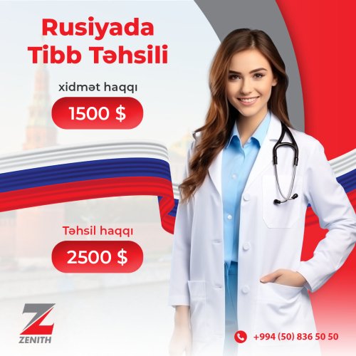 Xaricdə tehsil reklamları, tibb təhsil reklamları, Zenith tehsil post dizayn, NT00016