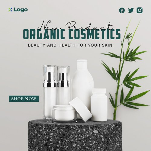 Organic kosmetik post sifarişi, postların hazırlanması, qrafik dizayn hazırlatmaq