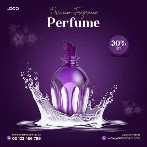 Parfum üçün qrafik dizaynlar, parfum satışı postları, postların dizayn edilməsi