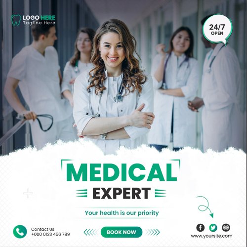 Medical qrafik dizaynlar, dizayn postları, smm xidməti