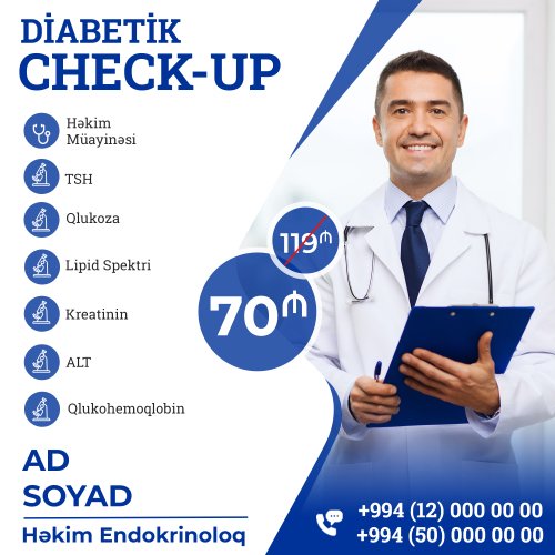 Həkimlər üçün check up postu, effektiv hekim reklamı, qrafik dizaynlar