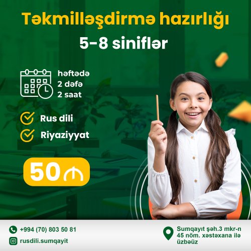 Fərqli kurs postlarının hazırlanması, kurslar üçün postlar, dil kursları postları