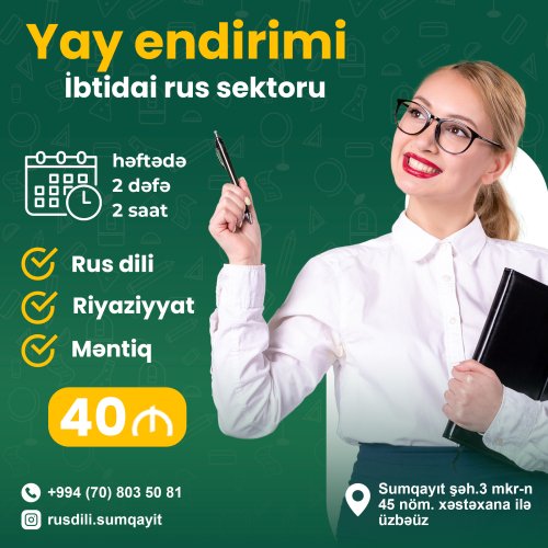 Kurs üçün postların hazırlanması, dil kursları postları, fərqli bağça postları