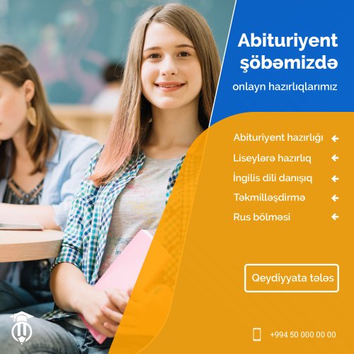 Fərqli universitet postları, qrafik post sifarişi, smm poslarının hazırlanması