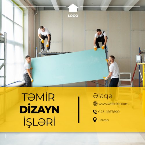 Təmir postları, ev dizayn postları, hazır smm postlar