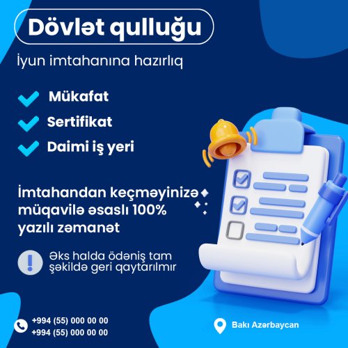 Hazır postlar, instagram postları, dövlət qulluğu postu, hazırlıq postu