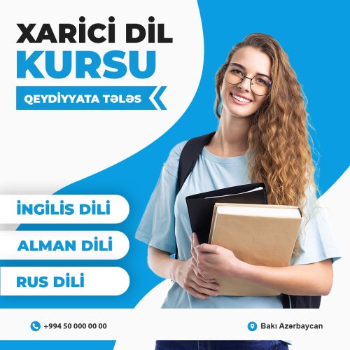 Kurs üçün reklam postu, post sifariş etmək, dizayn sifarişi