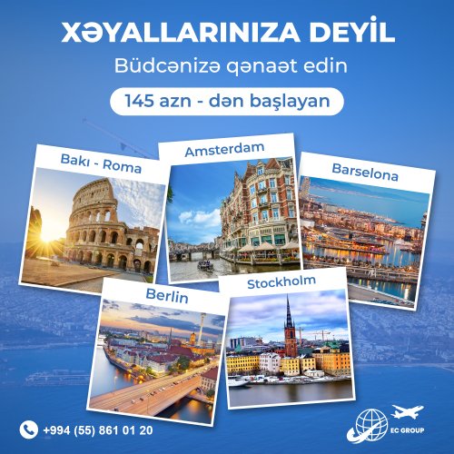 Turizmə aid postlar, səyahət postlarının sifarişi, fərqli smm postlar