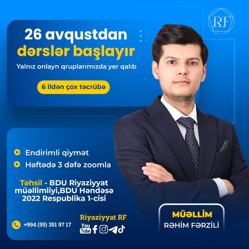 Rəhim Fərzili, abituriyent hazırlığı, kurs elanları, reklam dizaynları, təhsil elanları, Müəllimlər üçün reklam poster dizaynları