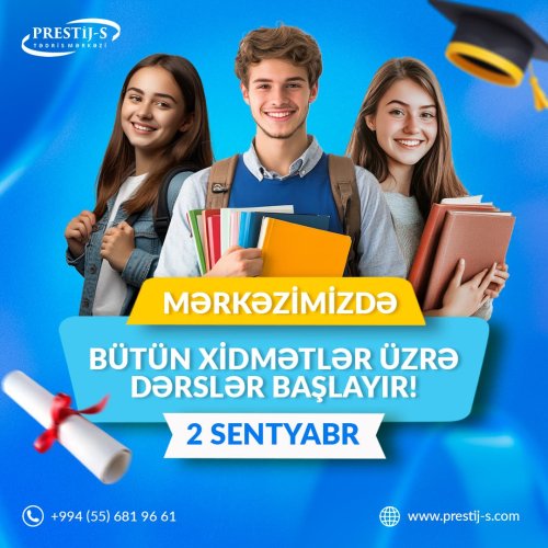 Prestij-S tədris mərkəzi, təhsil dizaynları, abituriyent hazırlıq kursları, reklam postları, instagram dizaynları, təhsil dizaynları