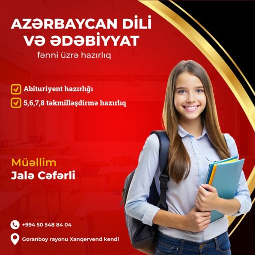 Jalə Cəfərli, Müəllimlər üçün reklam poster dizaynları, təhsil dizaynları, poster dizayn sifarişi, müəllim reklamlari