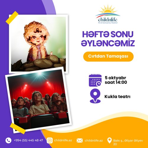 Childnlife.az, təhsil mərkəzləri üçün post dizayn sifarişi, instagram dizaynları, reklam postları, təhsil postu sifarişi