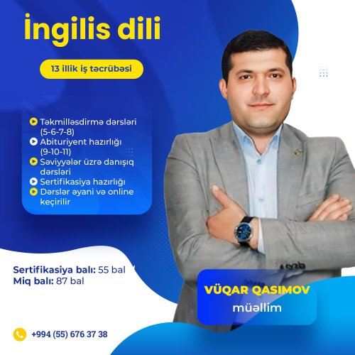 Təhsil dizaynları, reklam poster dizaynları, dil hazırlığı reklam postu, ingilis dili hazırlıq elanları, Vüqar Qasımov