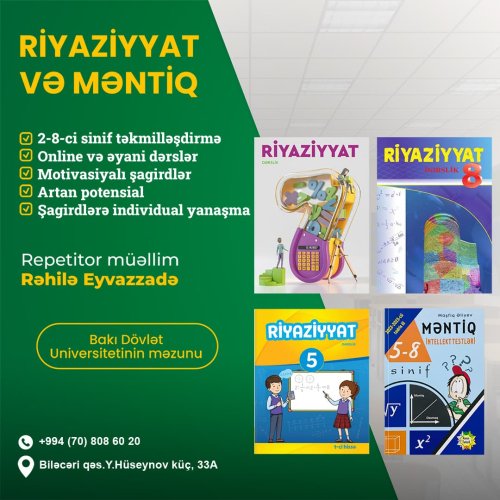 Müəllimlər üçün reklam dizaynları, təhsil dizaynları, müəllim və repetitorlar üçün post, riyaziyyat hazırlığı reklamı