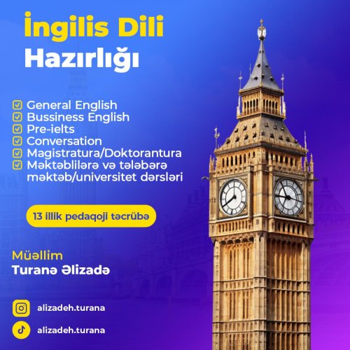 Tehsil dizaynlari, Repetitorlar üçün post dizaynlari, Turanə Əlizadə, ingilis dili hazırlıq elanları, reklam postları