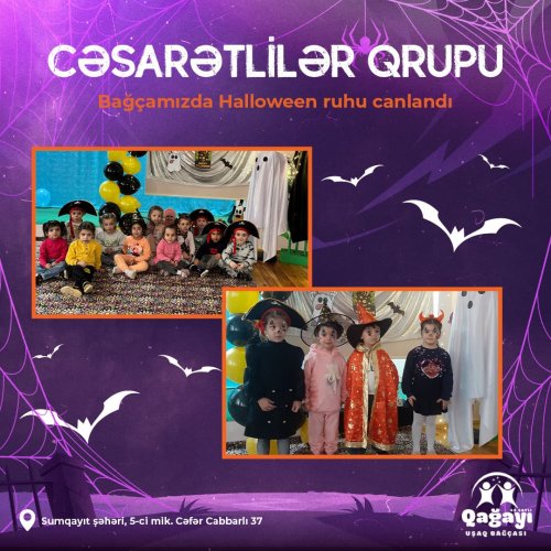 Uşaq bağçaları üçün reklam, təhsil reklamları, Qağayı uşaq bağçası, hallowen eylence postları, poster dizayn sifarişi