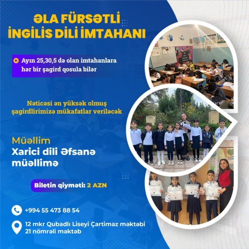 Dil kursları üçün dizaynlar, imtahan poster dizayni, instagram post dizaynları, reklam dizaynları, təhsil mərkəzləri üçün dizaynlar