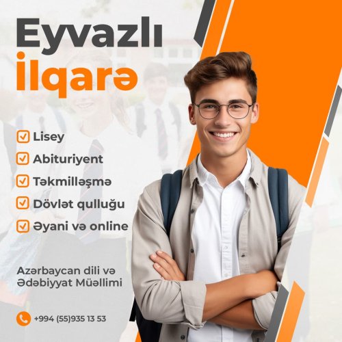 Müəllim və Repetitorlar üçün post dizaynlar, instagram dizaynları, abituriyent hazirligi üçün dizaynlar, Eyvazlı İlqarə, litsey hazırlığı, təhsil elanları, VT0009