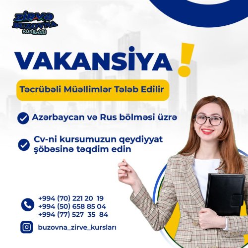 Vakansiya elanları, instagram elanları, reklam postları, təhsil elanları, poster sifarişi, VT0018