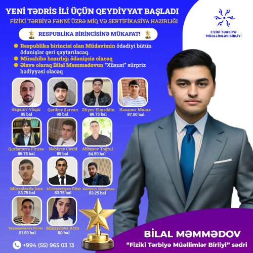 Fiziki Tərbiyə Müəllimlər Birliyi, Bilal Məmmədov, instagram dizaynları, təhsil postlarının hazırlanması, post dizayn, reklam dizaynları, instagram elanları, NT00084