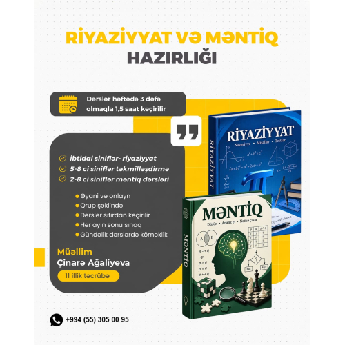 Hazırlıq elani, repetitorlar üçün post, təhsil elani, reklam postu dizayni, təhsil postu