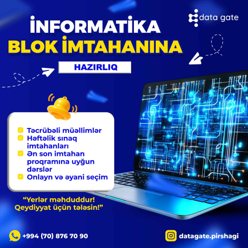 Komputer kursları üçün dizaynlar, komputer kursu üçün reklam post dizaynları, Data Gate təhsil postu