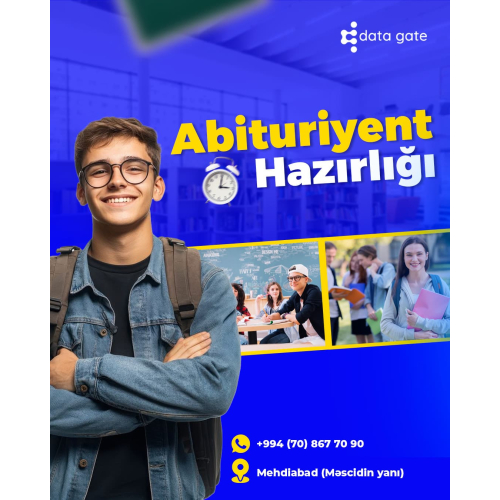 Abituriyent kursları üçün dizaynlar, Təhsil kursları üçün reklam posteri, dizayn agentliyi