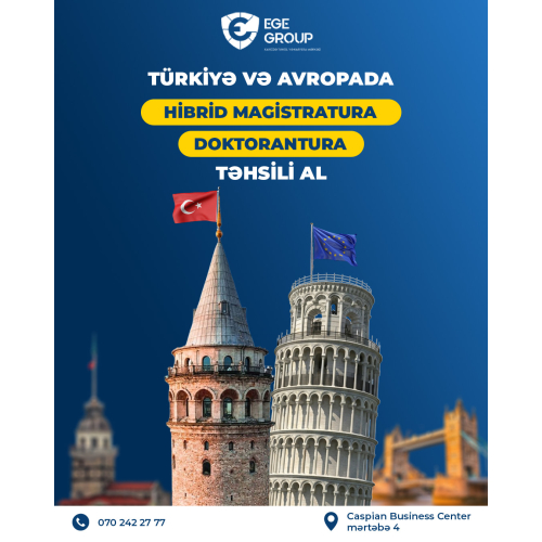 Xaricdə təhsil elanı, təhsil reklami, kursları üçün reklam poster dizayni, avropada təhsil elani