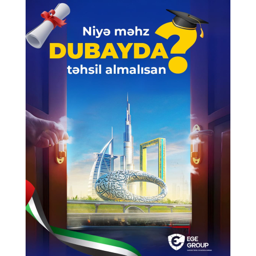 Təhsil reklam banneri, xaricdə təhsil tanıtım postu, təhsil sosial media postu, kurs reklam postu