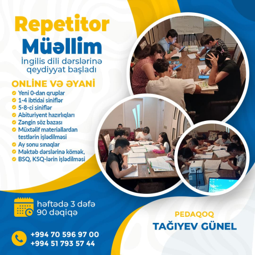 Müəllim reklam postu, repetitor sosial media dizayn, tədris post dizaynı, tanitim postu hazirlanmasi