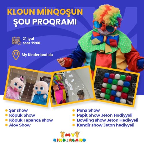 Uşaq bağçaları üçün reklamlar, uşaq əyləncə mərkəzi şou proqramları, əyləncə mərkəzi reklamları, My Kinderland əyləncə mərkəzi, NT00039