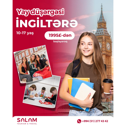Yay mektebi üçün smm post dizaynları, xaricde yay dusergesi postu, post dizayn, salam travel