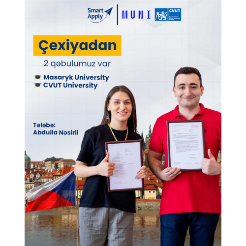 Çexiyada təhsil elanları, təhsil dizaynı, təhsil postu, Smart Apply, qrafik dizayn qiymetleri