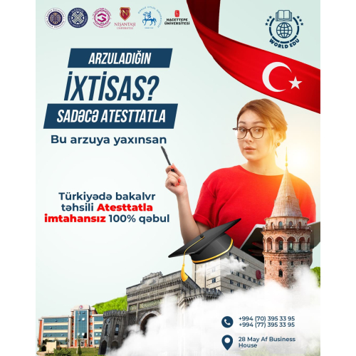 World Edu Academy təhsil postu, post dizayn sifarişi, instagram postu, xaricdə təhsil kursu elanları, reklam dizaynı