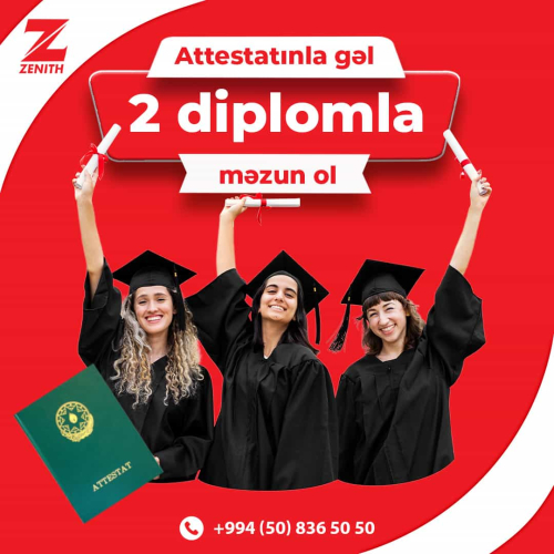 Zenith təhsil postu, atestatla təhsil imkanı, reklam dizaynı, poster dizayn sifarişi, kreativ postlar