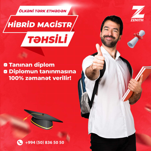 Hibrid təhsil elanları, xaricdə təhsil postu, reklam dizaynı, instagram postları, Zenith xaricdə təhsil