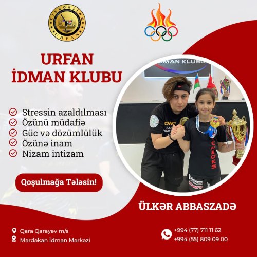 İnstagram reklamları, poster dizaynlar, Urfan idman klubu, Ülkər Abbaszadə, kickboks idman növü, reklam dizaynları, NF00030