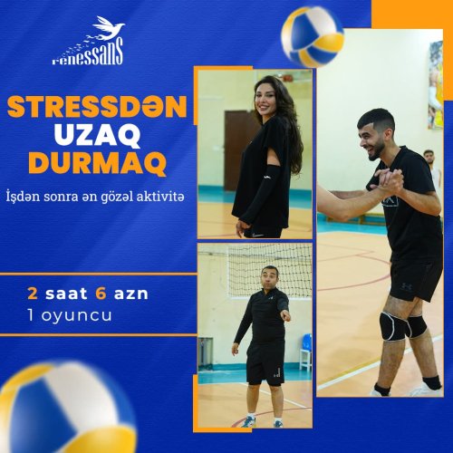 Voleybol reklam posteri, voleybol idman növü, Renessans Azerbaijan, voleybol idman post, instagram dizaynları