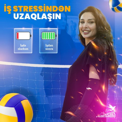 Voleybol post dizaynı, voleybol reklami, Renessans Azerbaijan, reklam postları, poster dizayn sifarişi, instagram dizaynları