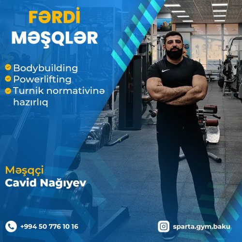 Fitness dizaynları, idman club dizaynları, fərdi məşqlər, instagram dizaynları, reklam postları, Cavid Nağıyev