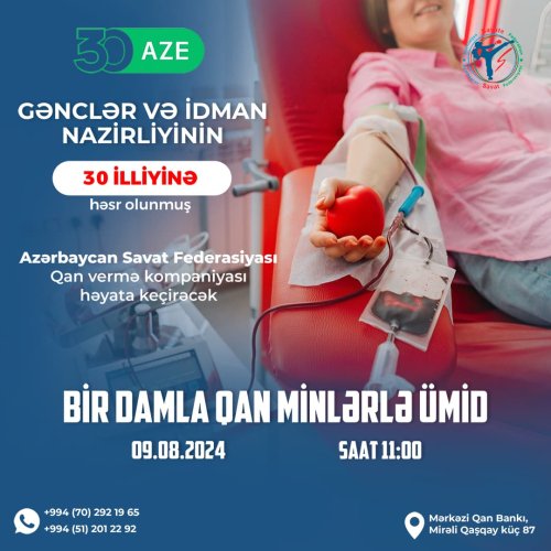 Azərbaycan savat federasiyası, qan vermə kompanyası, post dizaynlar, reklam dizaynları, instagram dizaynları, NF00033