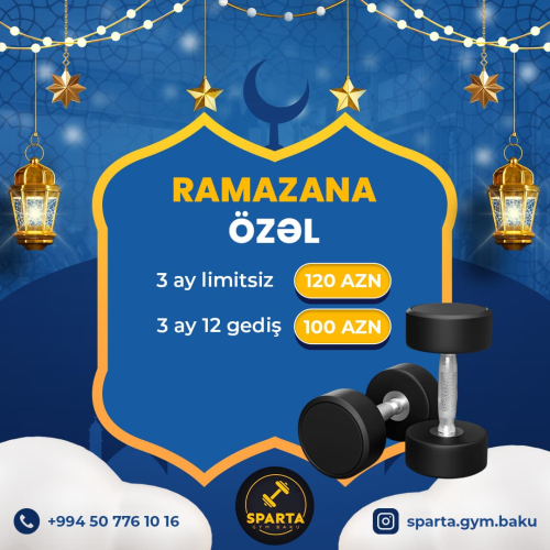 İdman dizaynları, Fitness, İdman klubları, Treynerlər üçün dizaynlar, Ramazana özəl endirim post dizaynları