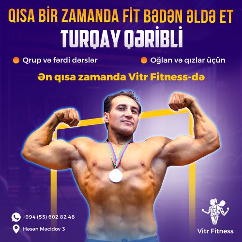 Fitness reklamları, Vitr fitness, idman növləri, treyner reklamları, NF00019