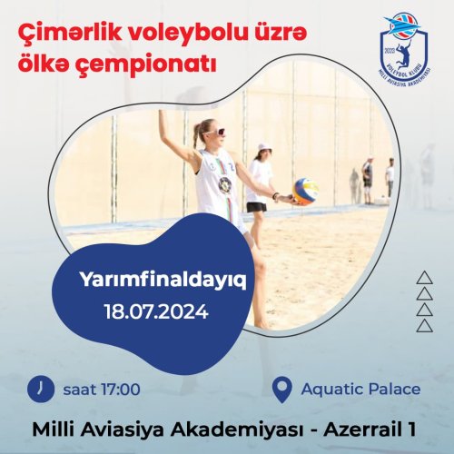 Voleybol reklam dizaynlari, Milli Aviasiya Akademisi, voleybol idman növü, NF00025