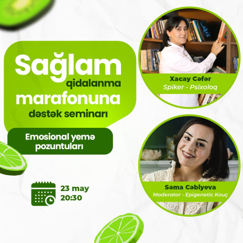 Xacay Cəfər, sağlam qidalanma marafon elanları, reklam postları, dietoloq post reklamı