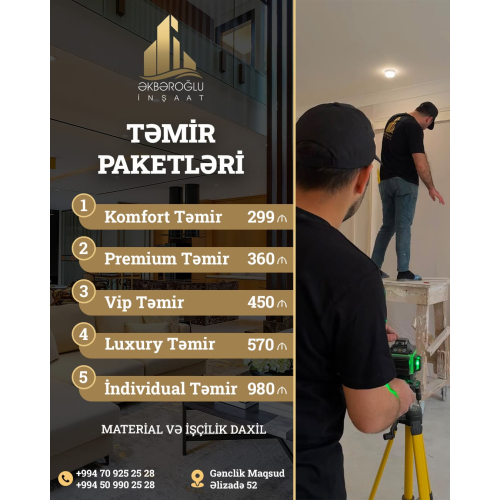 Reklam dizaynı, post hazırlanması, post qiyməti, tikinti xidməti postları, inşaat şirkəti reklamı