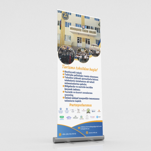 Roll up dizaynları, reklam roll up dizaynı, tədbir roll up banner, roll up qiymeti